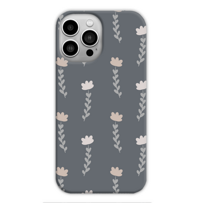 Grey Floral Slim Phone Case