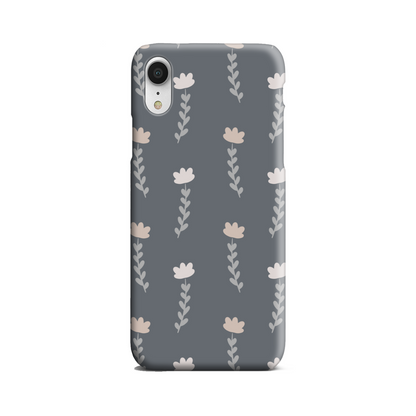 Grey Floral Slim Phone Case