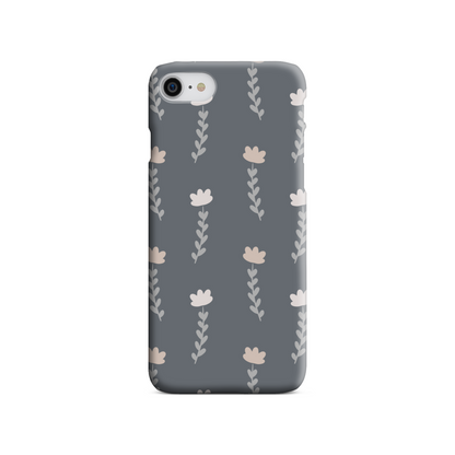 Grey Floral Slim Phone Case