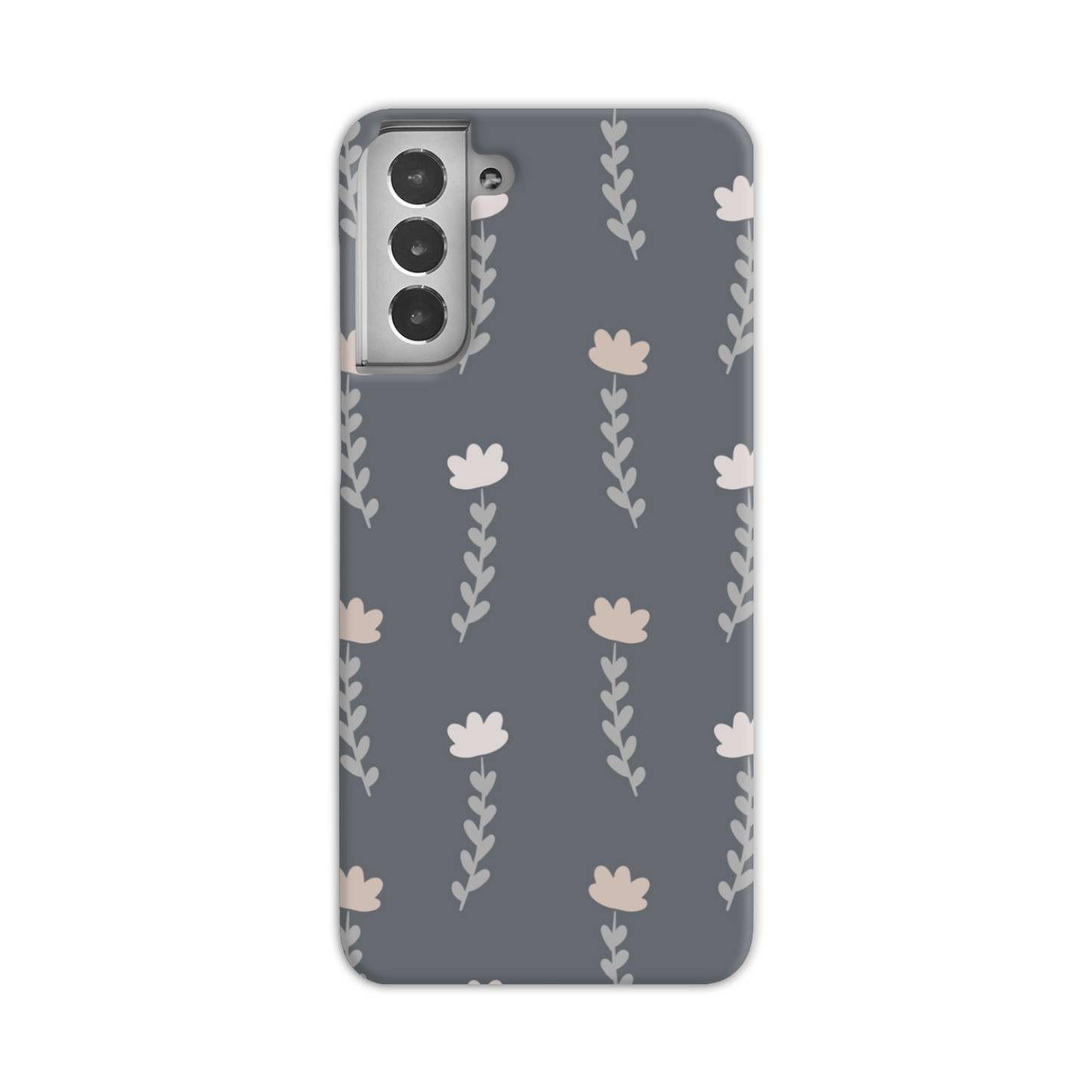 Grey Floral Slim Phone Case