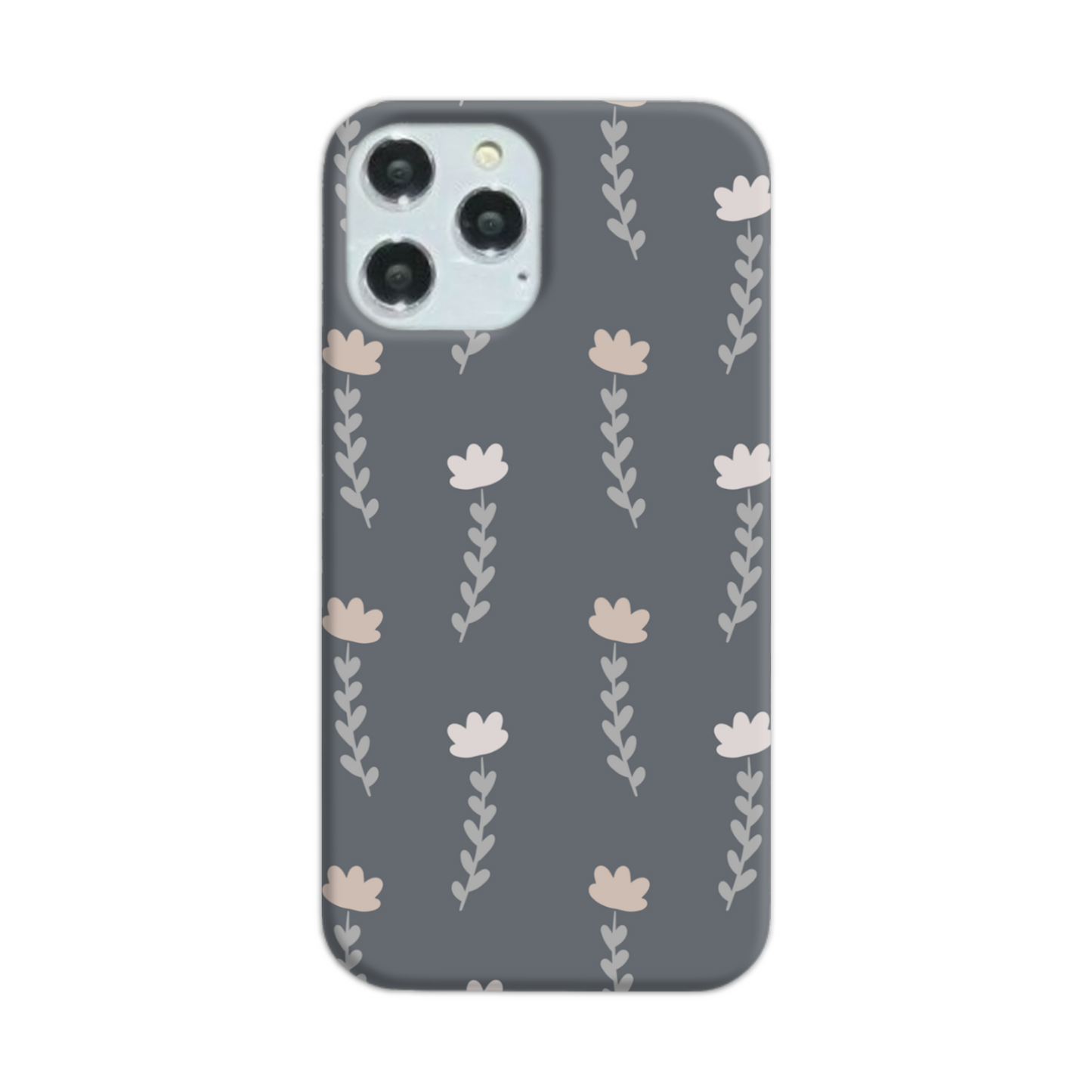 Grey Floral Slim Phone Case