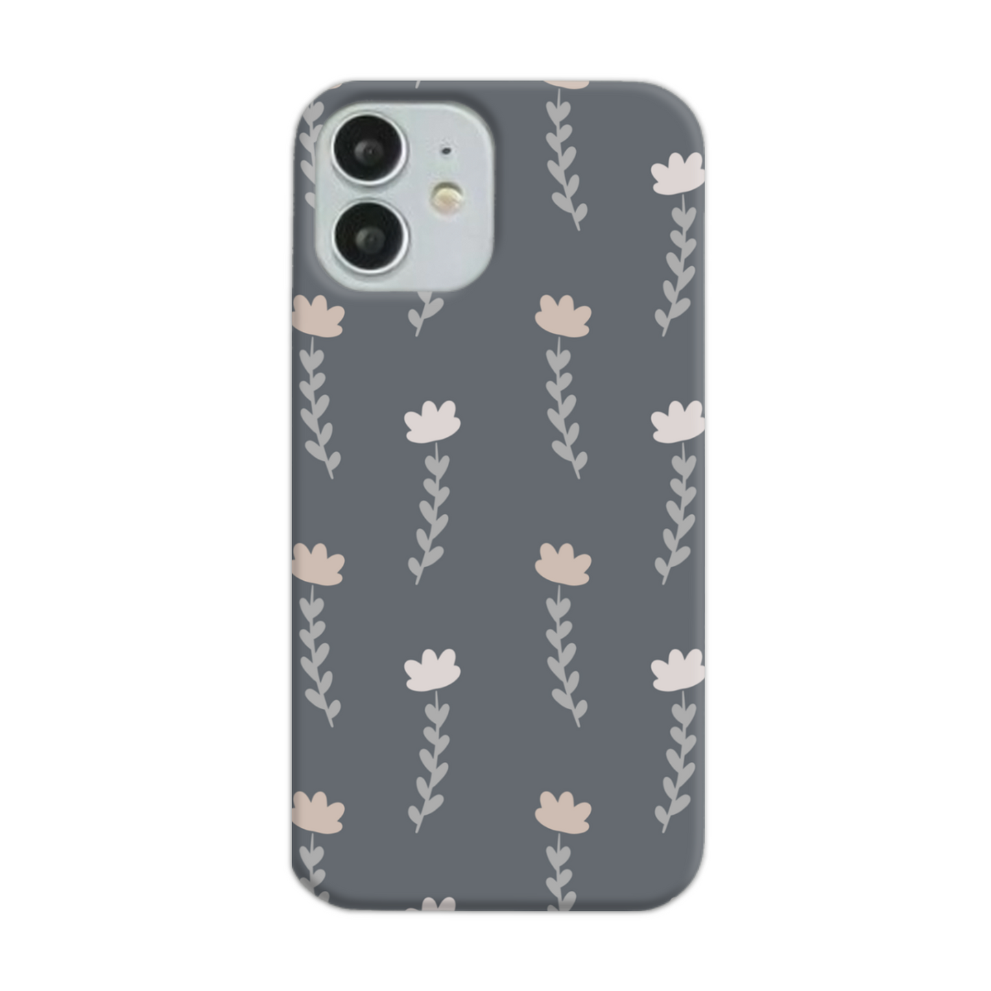 Grey Floral Slim Phone Case