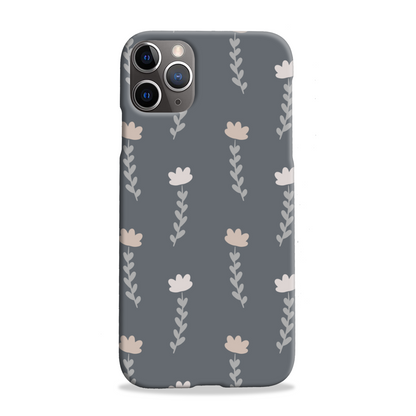 Grey Floral Slim Phone Case