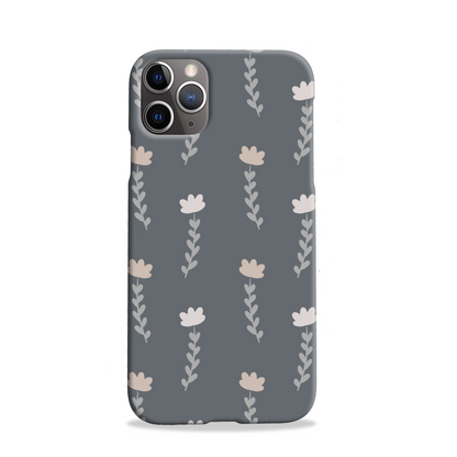 Grey Floral Slim Phone Case