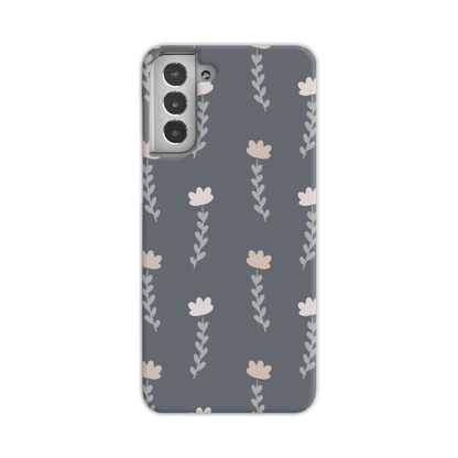 Grey Floral Slim Phone Case