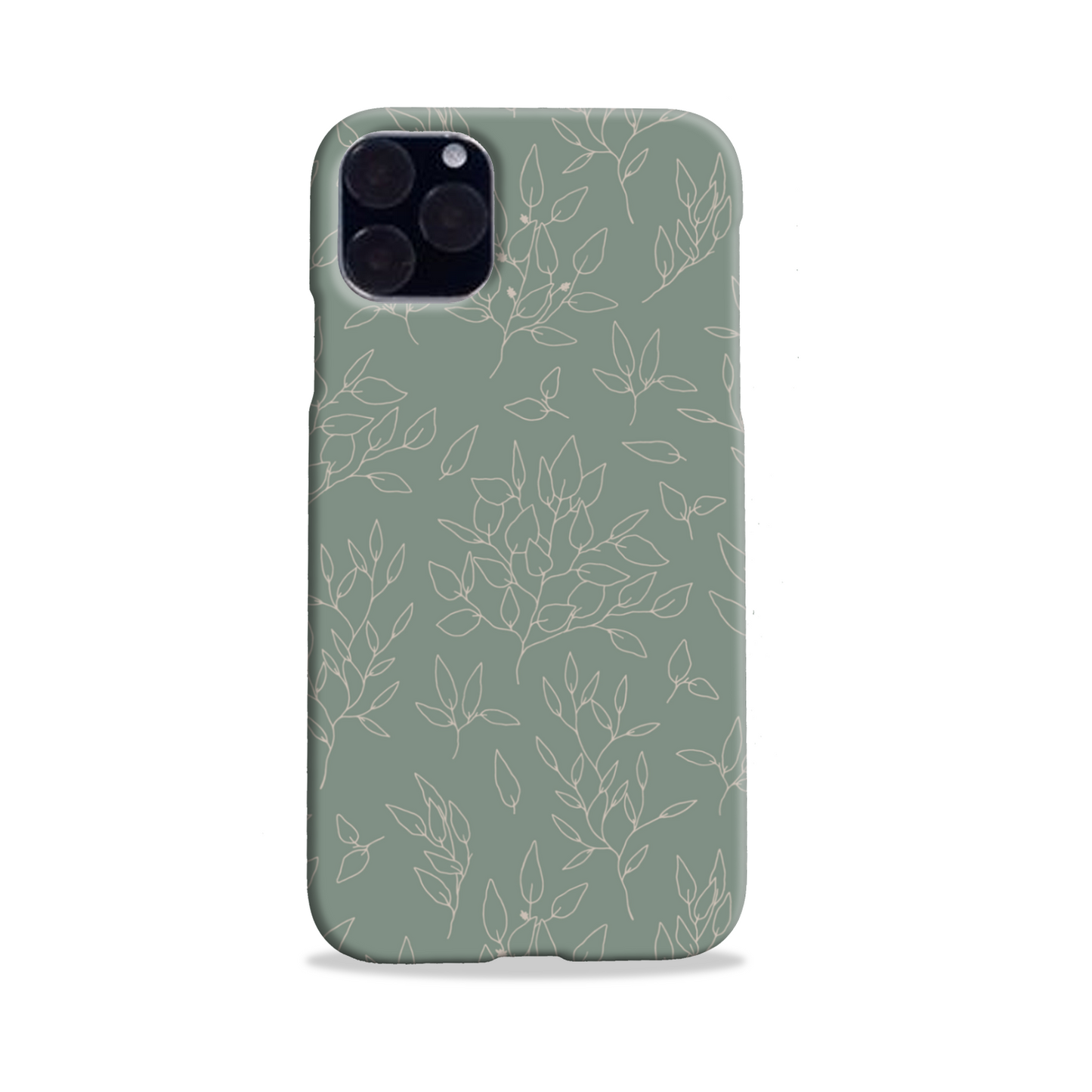 Green Linear Floral Slim Phone Case