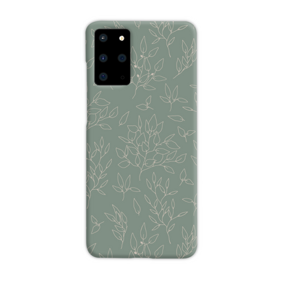 Green Linear Floral Slim Phone Case