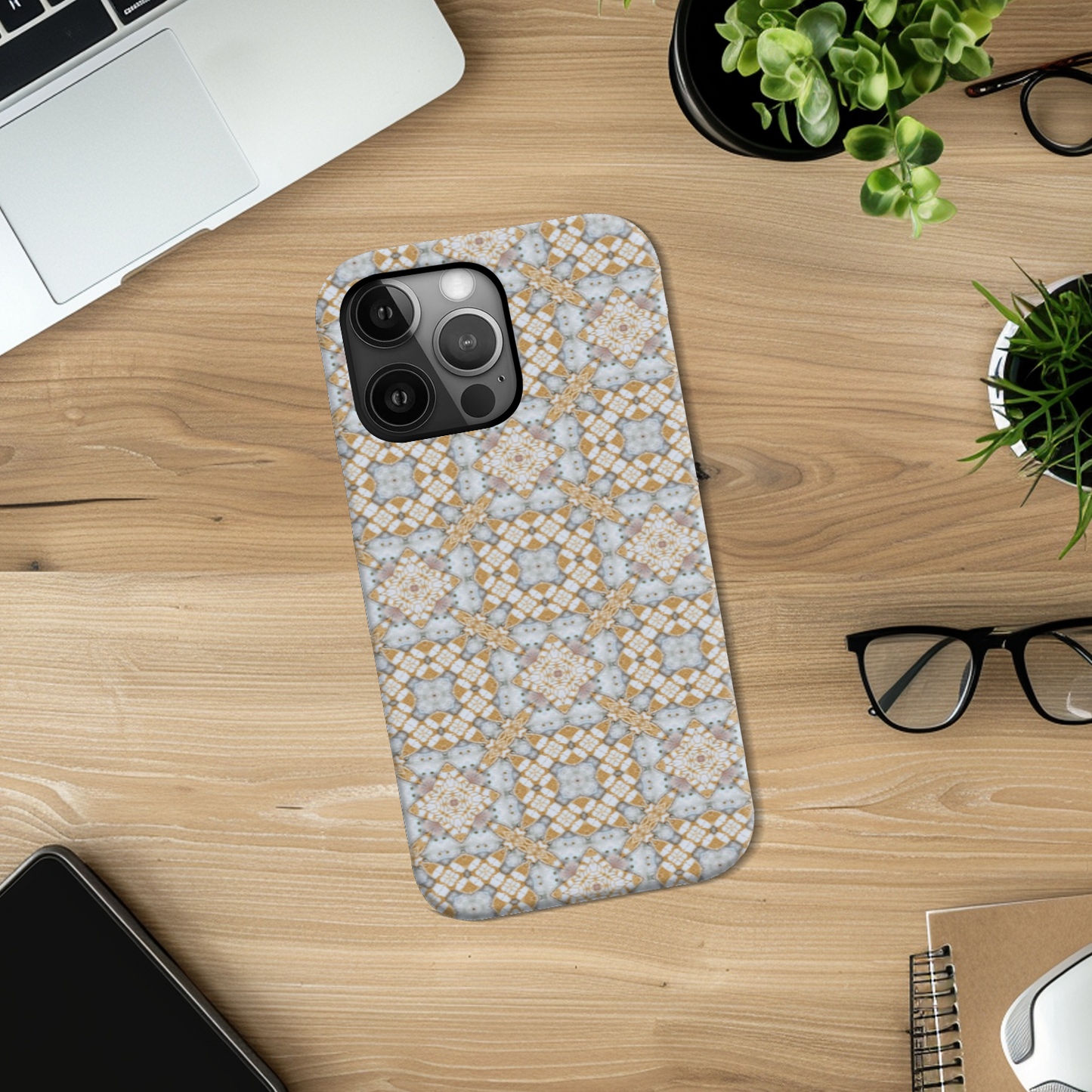 Yellow Mosaic Tough Phone Case