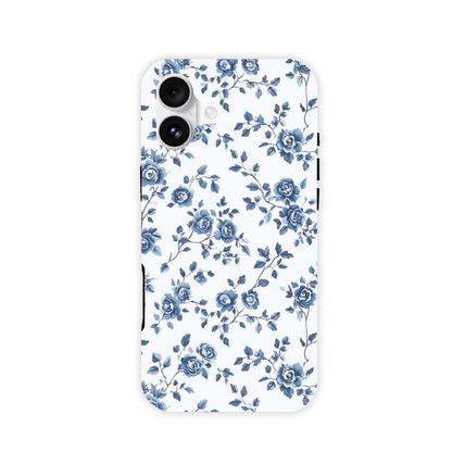 Blue Floral Tough Phone Case