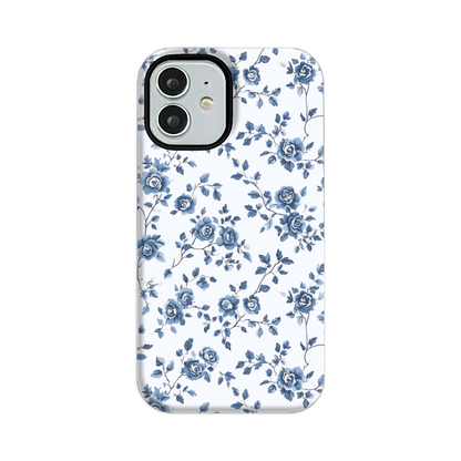 Blue Floral Tough Phone Case