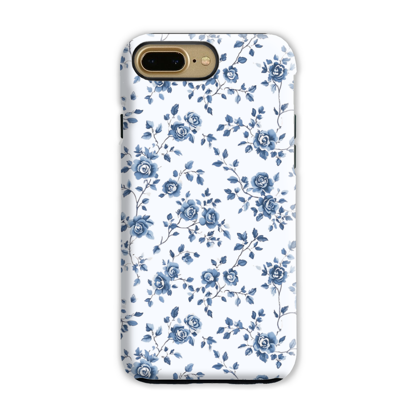 Blue Floral Tough Phone Case