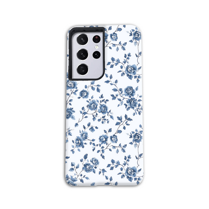 Blue Floral Tough Phone Case
