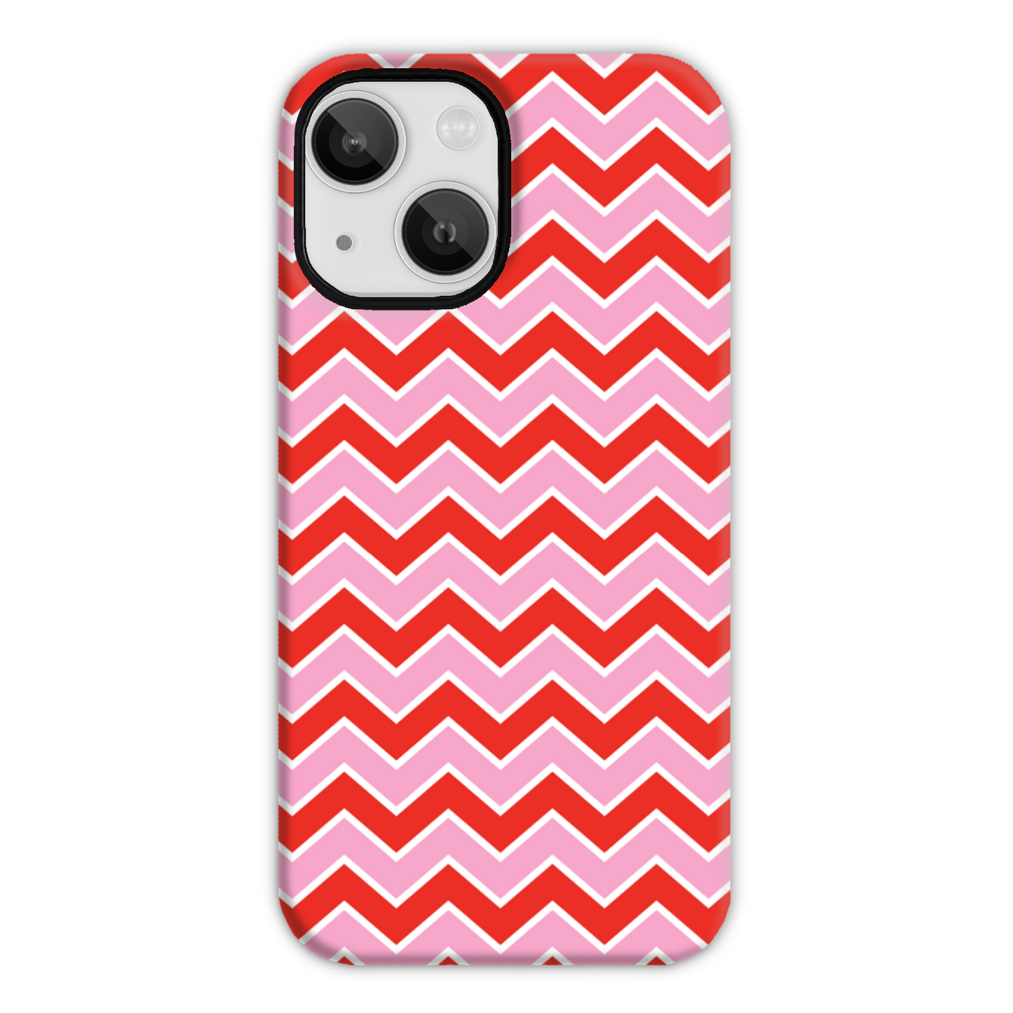 Pink and Red Zig Zag Tough Phone Case