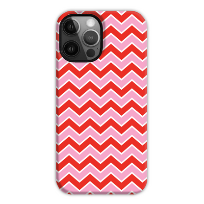 Pink and Red Zig Zag Tough Phone Case