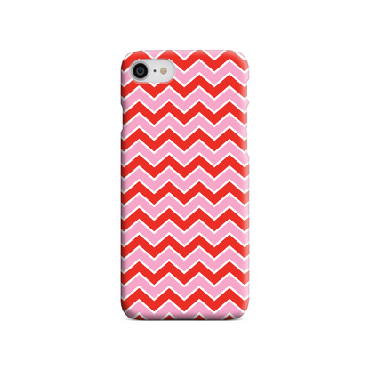 Pink and Red Zig Zag Tough Phone Case