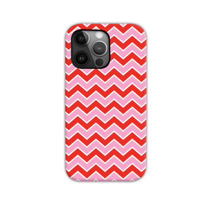 Pink and Red Zig Zag Tough Phone Case