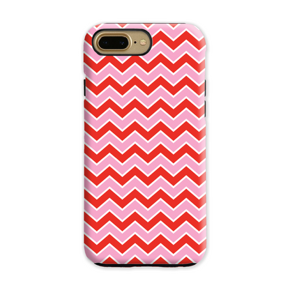 Pink and Red Zig Zag Tough Phone Case