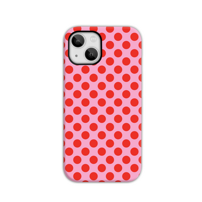Pink and Red Spot Tough Phone Case