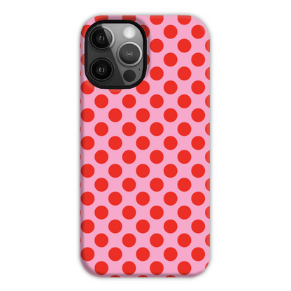 Pink and Red Spot Tough Phone Case