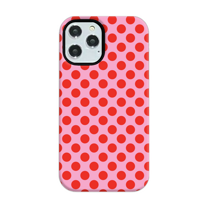 Pink and Red Spot Tough Phone Case