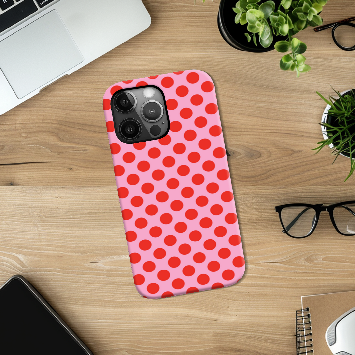 Pink and Red Spot Tough Phone Case