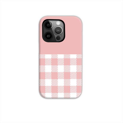 Pink Check Tough Phone Case