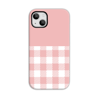 Pink Check Tough Phone Case