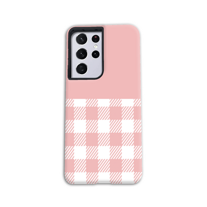 Pink Check Tough Phone Case