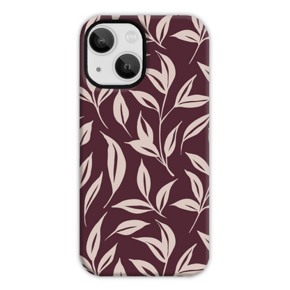 Burgundy Leaf Tough Phone Case