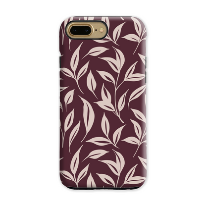 Burgundy Leaf Tough Phone Case