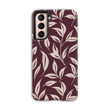 Burgundy Leaf Tough Phone Case
