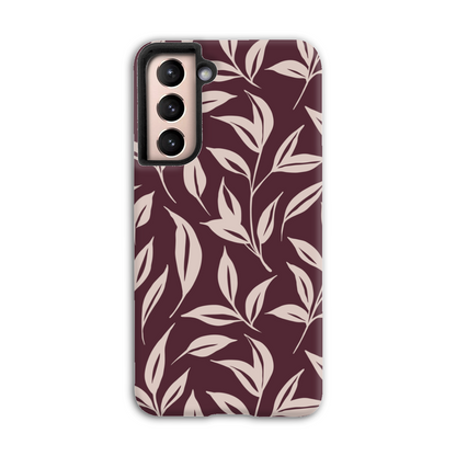 Burgundy Leaf Tough Phone Case