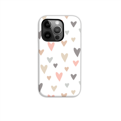 Neutral Hearts Tough Phone Case