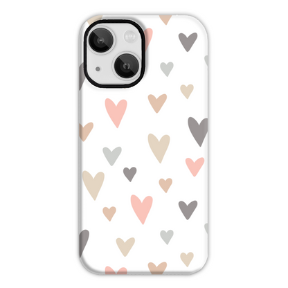 Neutral Hearts Tough Phone Case