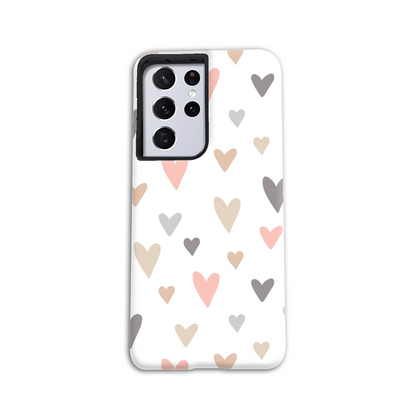 Neutral Hearts Tough Phone Case