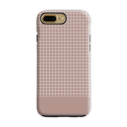 Mocca Grid Tough Phone Case