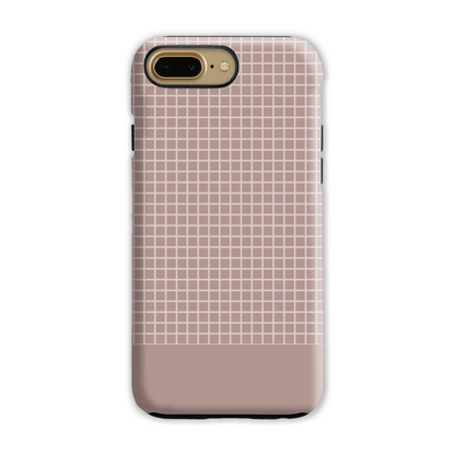 Mocca Grid Tough Phone Case