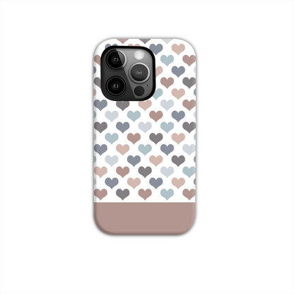 Mocca Hearts Tough Phone Case