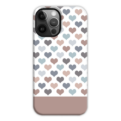 Mocca Hearts Tough Phone Case