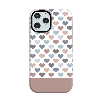 Mocca Hearts Tough Phone Case