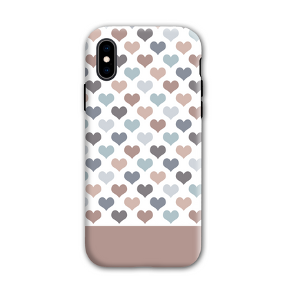 Mocca Hearts Tough Phone Case