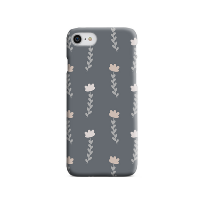 Grey Floral Tough Phone Case