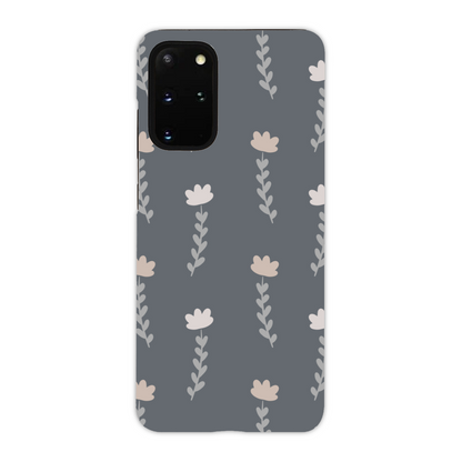 Grey Floral Tough Phone Case