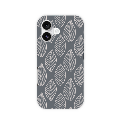 Grey Leaf Tough Phone Case