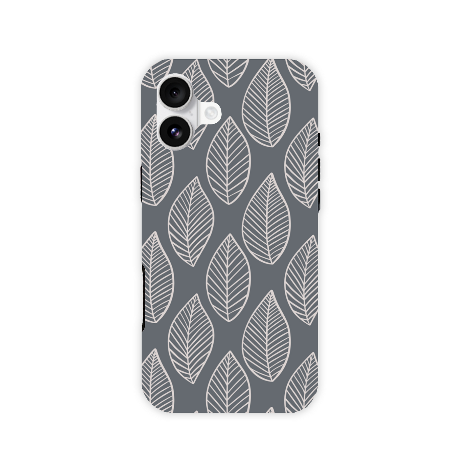 Grey Leaf Tough Phone Case