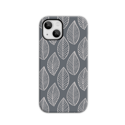 Grey Leaf Tough Phone Case