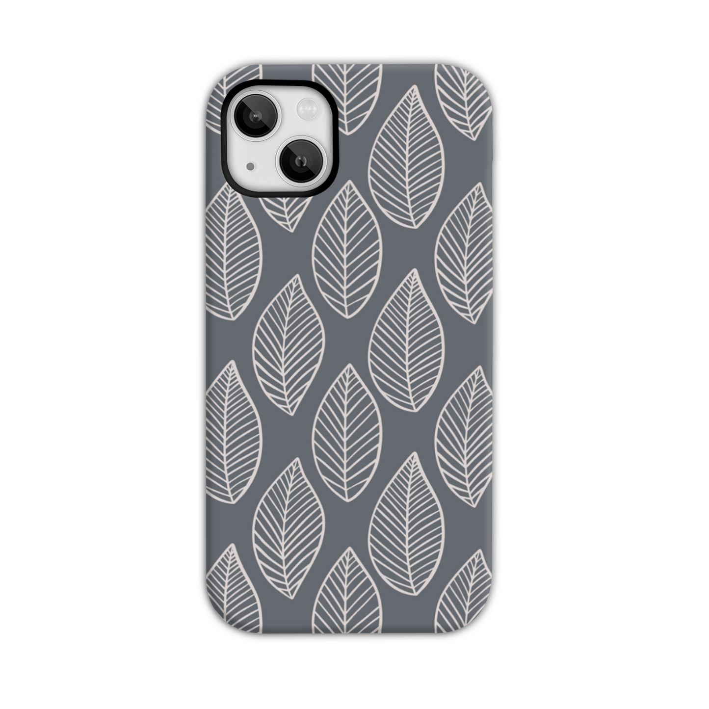 Grey Leaf Tough Phone Case