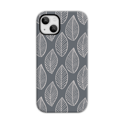 Grey Leaf Tough Phone Case