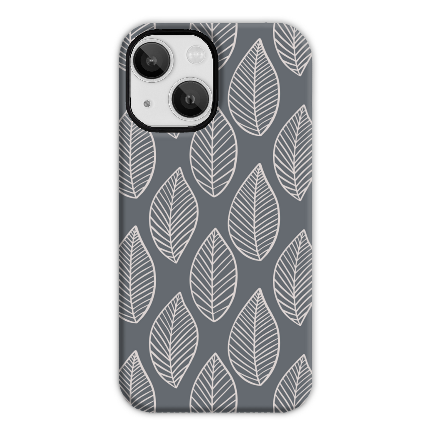 Grey Leaf Tough Phone Case