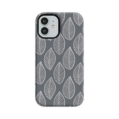 Grey Leaf Tough Phone Case